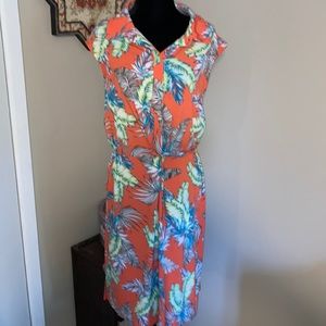 Tropical orange dress
